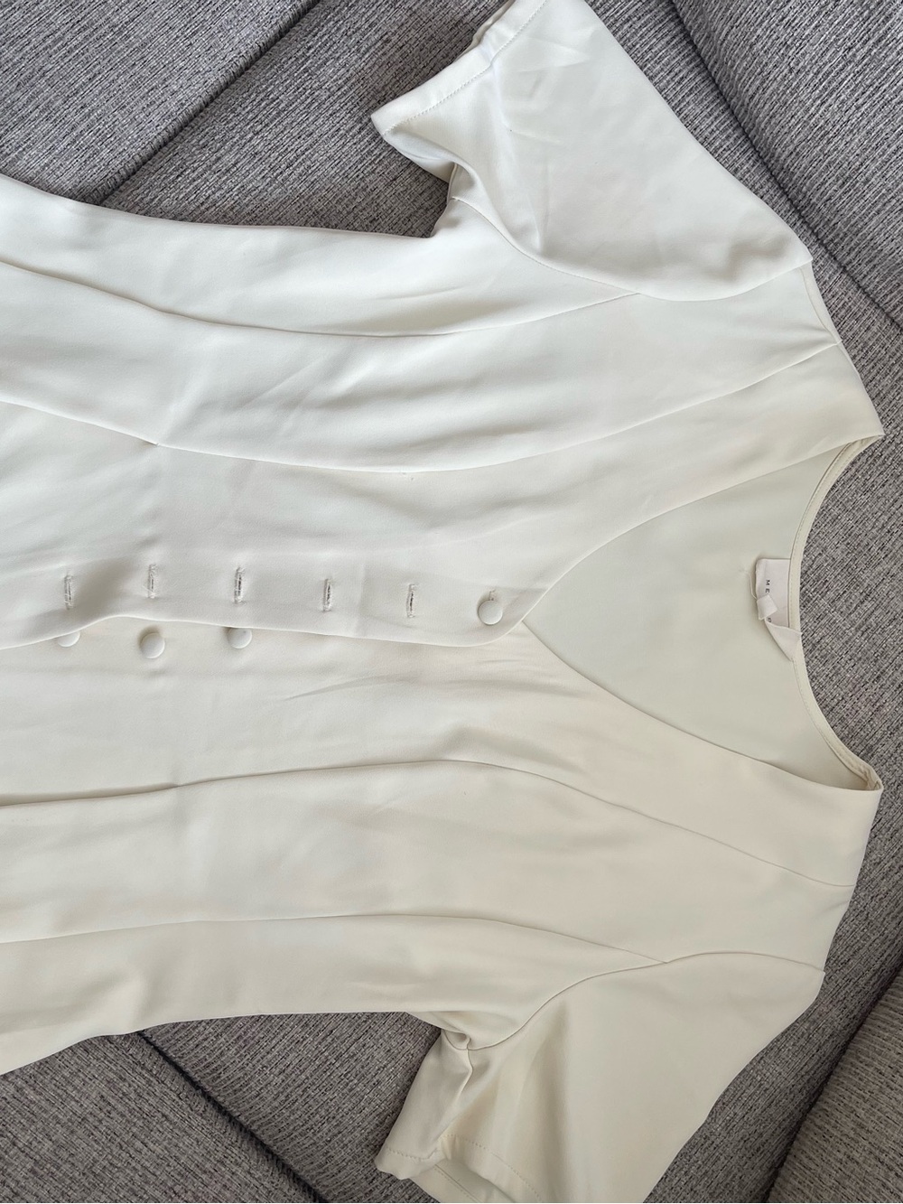 Elegant Cream Button-Front Blouse